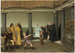 A educação dos filhos de Clotilde e Clovis, 1868 de Lawrence Alma Tadema