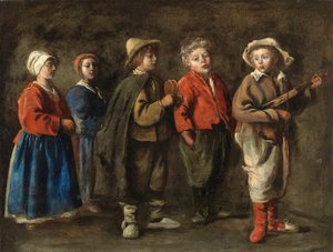 Antoine Le Nain - Os Jovens Músicos, ca. 1640 de Le Nain Brothers