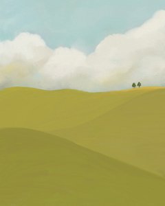 Nuvens e campos, c.2018 (técnica mista)