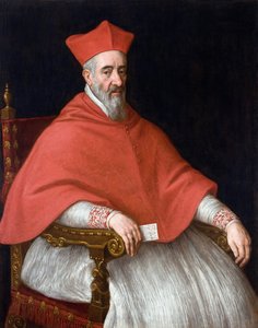 Retrato do cardeal Giovanni Delfino (1545-1622) - Peinture de Leandro Bassano (1557-1622), huile sur toile