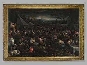 Mercado pequeno, c.1580-82 de Leandro da Ponte Bassano