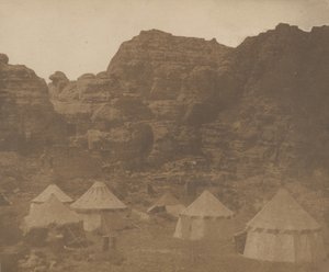 Acampamento de Expedição, Petra, 1852. de Leavitt Hunt.