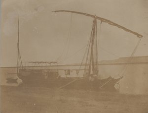 Barco do Nilo, Egipto, 1851. de Leavitt Hunt.
