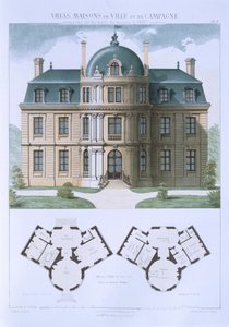 Design de &39;Cidade e Casas de Campo Baseadas nas Casas Modernas de Paris&39;, c.1864 de Leblanc