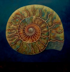 Amonite, ouro e verde, 2021 de Lee Campbell
