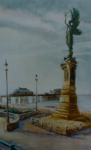 Anjo de Hove, 2000 (óleo sobre papel) Estátua de Brighton de Lee Campbell