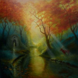 Druanitia, Rainha dos Druidas, 2024 (óleo sobre tela) de Lee Campbell