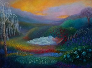 Jardim de Perséfone II, 2025 (óleo sobre tela) de Lee Campbell