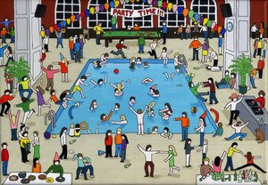 Party Time, 2015, (Acrílico e Tinta sobre Tela)
