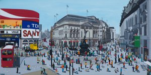 Piccadilly Circus, 2015, (Acrílico e tinta sobre tela)