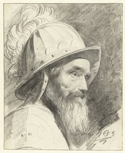 Busto de guerreiro com capacete