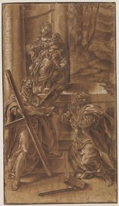 Madonna com o Menino e o Apóstolo André (à esquerda) e São Judas (à direita)