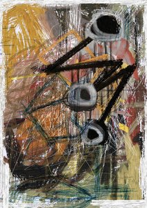 Expressões Urbanas Abstratas de Lembayung senja studio [Vintage Poster]
