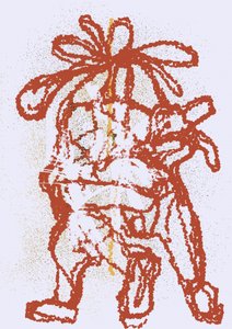 Figura tribal antiga de Lembayung senja studio [Vintage Poster]