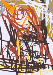 Linhas abstratas dinâmicas de Lembayung senja studio [Vintage Poster]