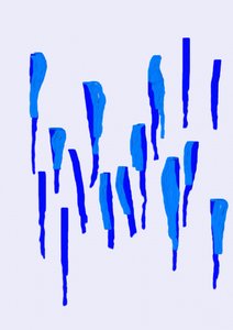 Formas azuis fluidas