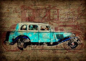Carro vintage rústico