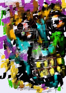 Energia abstrata vibrante de Lembayung senja studio [Vintage Poster]