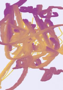 Fluxo abstrato vibrante de Lembayung senja studio [Vintage Poster]