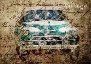 Letras de carros antigos de Lembayung senja studio [Vintage Poster]