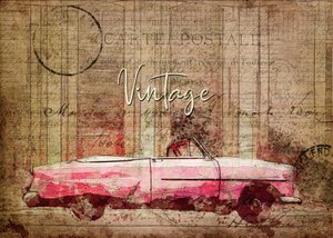 Carro rosa vintage