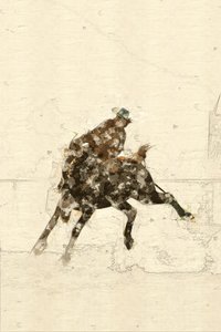 Cavaleiro de bronco do Oeste