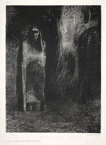 O homem estava sozinho em uma paisagem noturna de Lemercier and Cie.