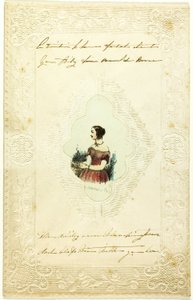 Valentine sem título (Mulher com vestido cor-de-rosa) de Lemercier et Compagnie