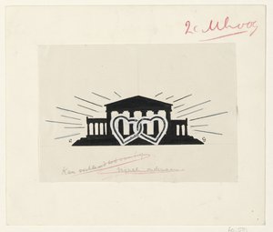 Templo com dois corações unidos de Leo Gestel (signed by artist)