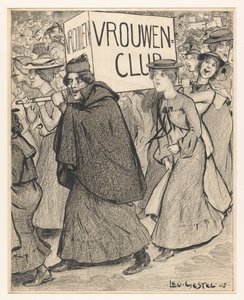Mulheres em uma parada do clube das mulheres de Leo Gestel (signed by artist)