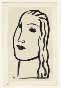 cabeça de mulher de Leo Gestel (signed by artist)