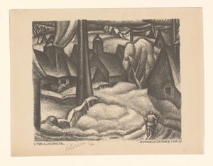 Zinnwald (montanhas Ore) (título original sobre o objecto) de Leo Gestel (signed by artist)