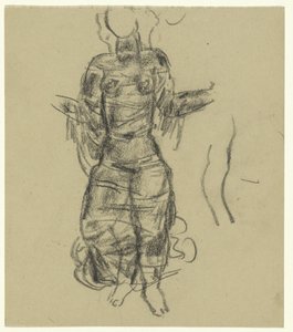 Dançarina em drapeados transparentes de Leo Gestel