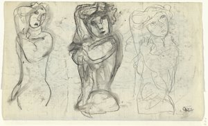 Três mulheres nuas de Leo Gestel