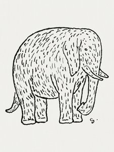Elefante (c. 1891–1941) Desenho em alta resolução de Leo Gestel de Leo Gestel