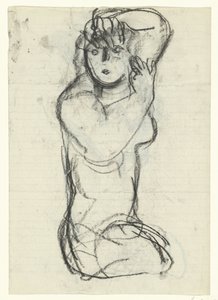 Mulher nua ajoelhada de Leo Gestel