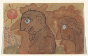 Caricatura de Leo Gestel e da sua esposa de Leo Gestel