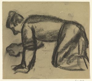 Homem de mãos e joelhos de Leo Gestel
