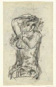 Mulher nua sentada de Leo Gestel