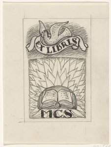Desenho para uma ex-livris de MCS de Leo Gestel