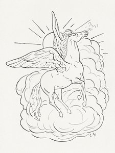 Pégaso a voar diante de uma nuvem (1891–1941) de Leo Gestel