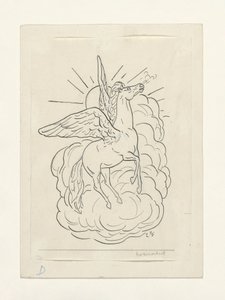 Pégaso a voar diante das nuvens (1891–1941) de Leo Gestel