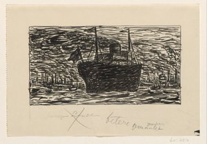 O navio navega para o porto de Londres de Leo Gestel