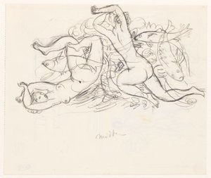 Duas mulheres nuas e três peixes de Leo Gestel