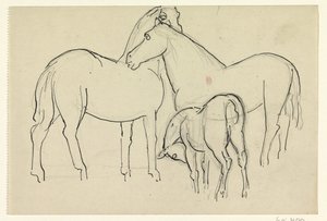 Dois cavalos e um potro de Leo Gestel