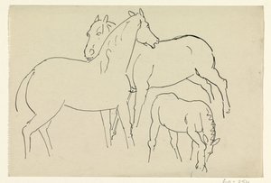 Dois cavalos e um potro de Leo Gestel