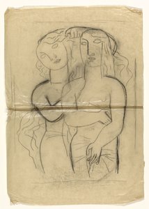 Duas mulheres em pé de Leo Gestel