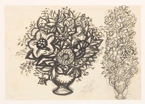 Dois vasos com flores de Leo Gestel