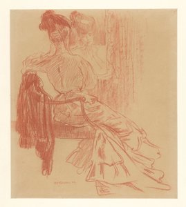 Senhora sentada em frente ao espelho de Leo Gestel