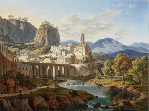 Vista de Atrani em Amalfi. 1834